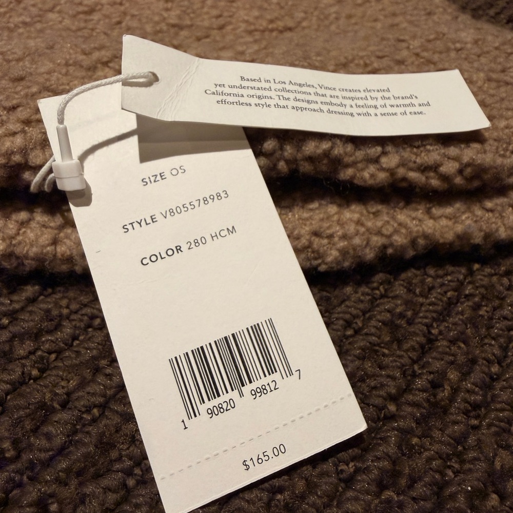 Vince Cashmere/Wool Beige Textured Bucket Hat - Picture 3 of 5
